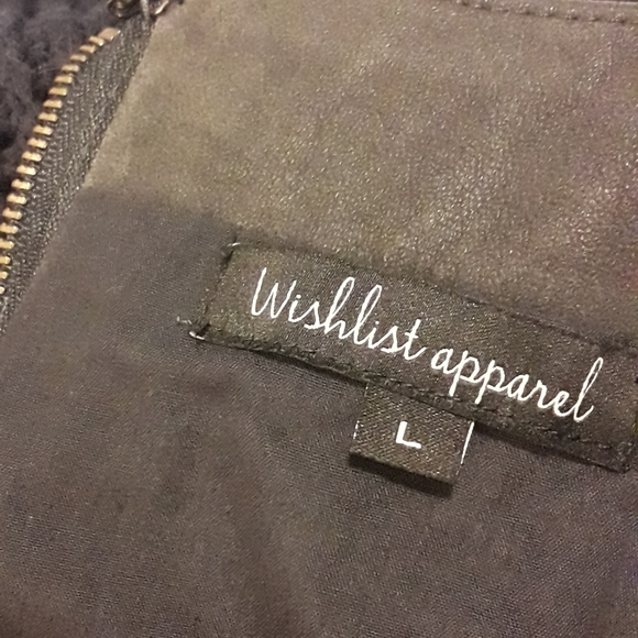 NWT Mini Skirt Faux Suede Leather Vinyl Zipper L - Picture 11 of 14